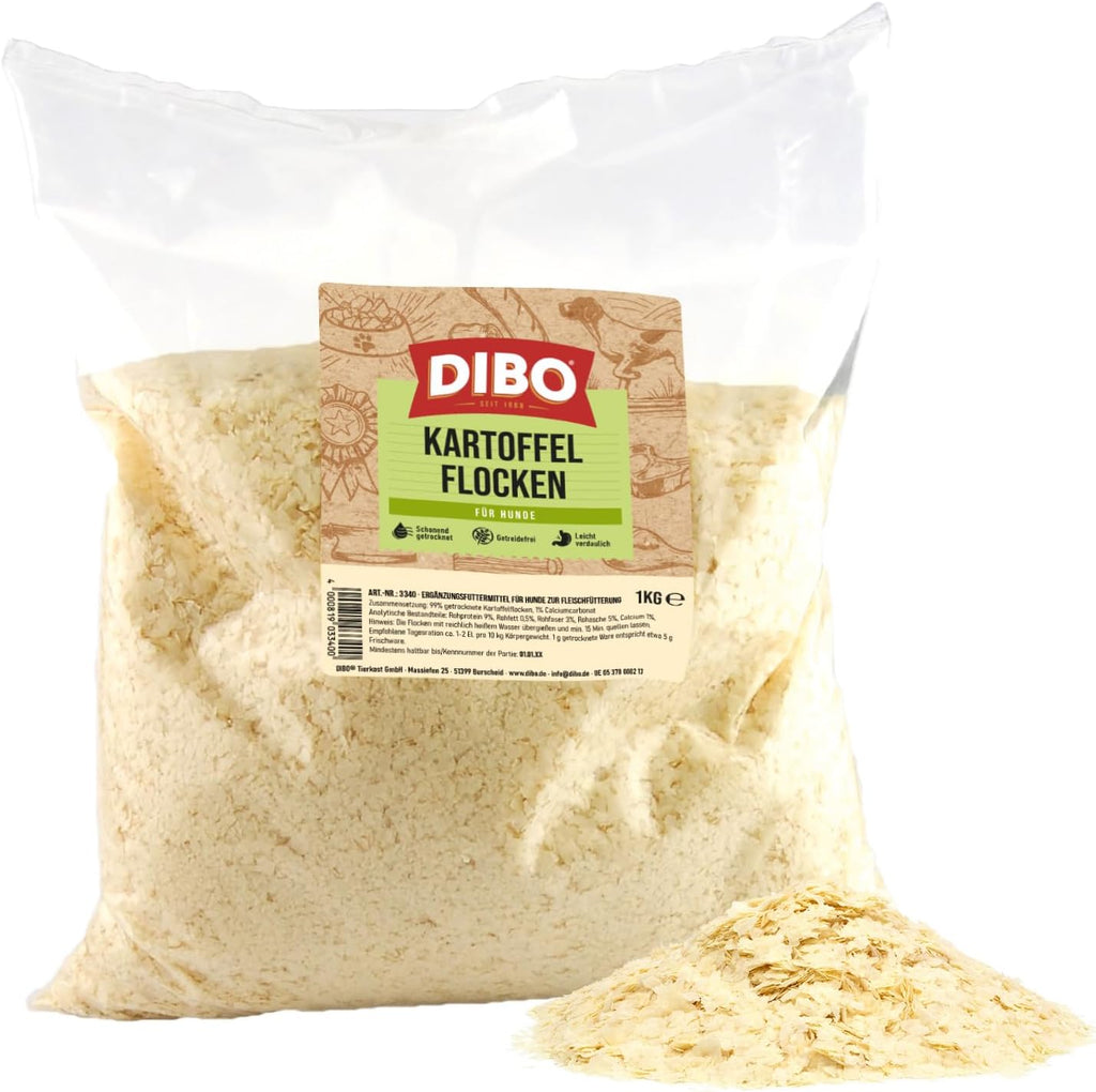 DIBO Kartoffelflocken Beutel Hundefutter Barf Ergaenzungsfutter