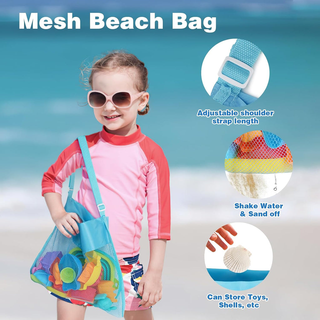 Sandspielzeug 26-teilig Kinder Strand Set mit Eimer Schaufel Foermchen