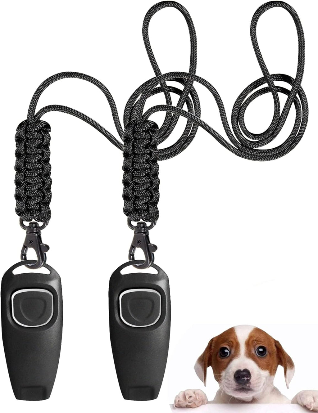 Ruetter Hundepfeife Hochfrequenz mit Clicker Set fuer Hundetraining