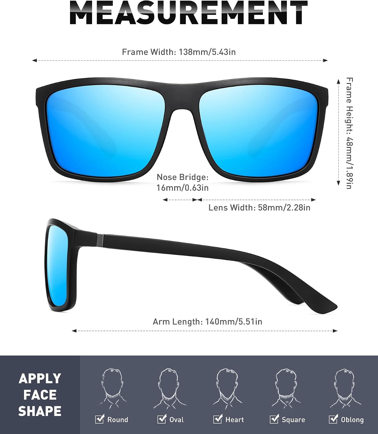Perfectmiaoxuan Polarisierte Sonnenbrille Herren Damen Vintage Pilot UV400