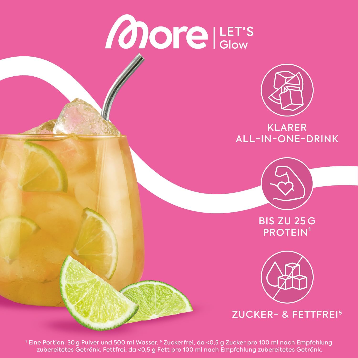 MORE Clear Glow Peptides Wassermelone unterstuetzt Muskeln Haut Gelenke Seh