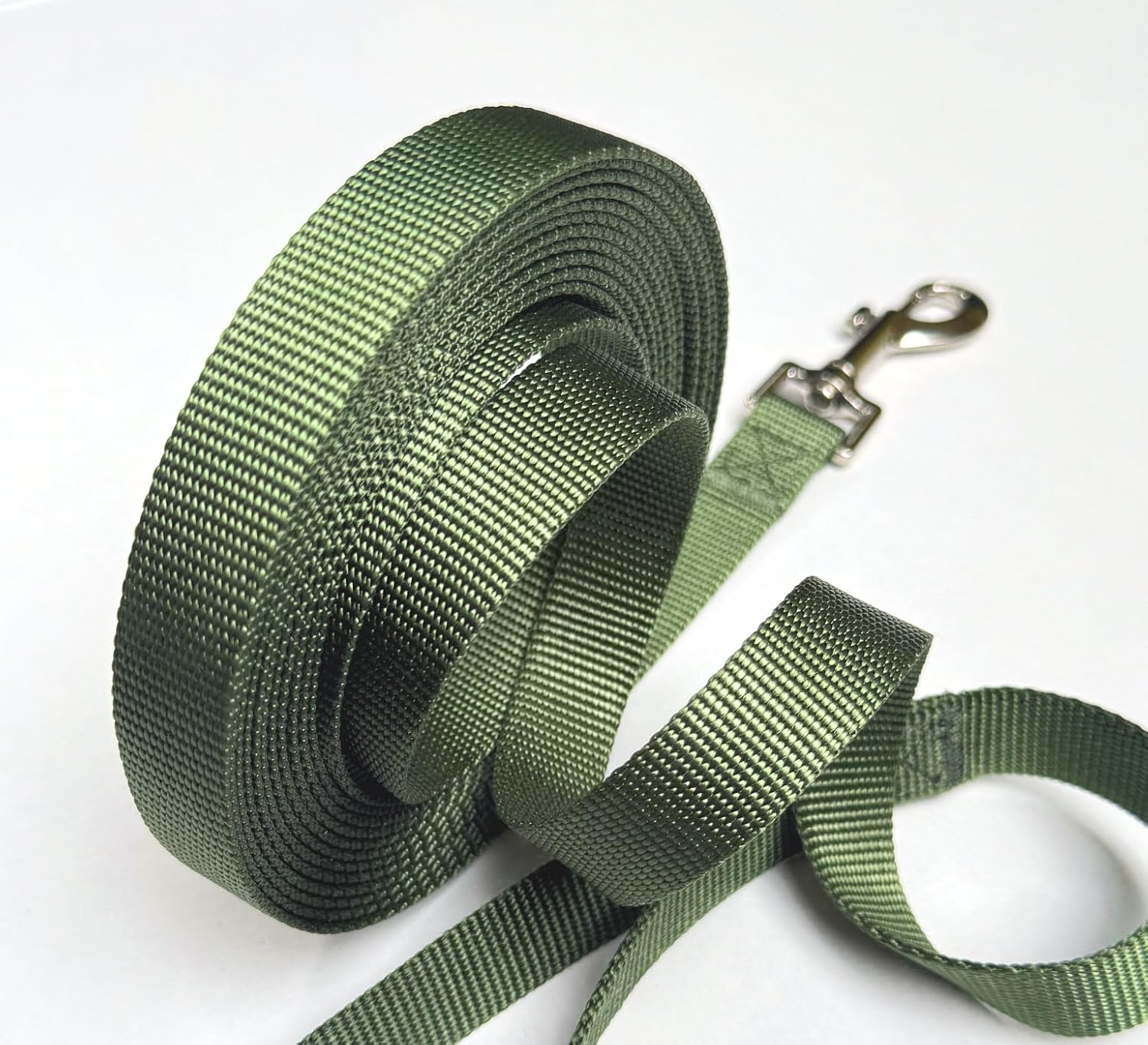 Leisegruen Hundeleine Nylon verstellbar 3m-10m mit 2 Karabinern Schwarz