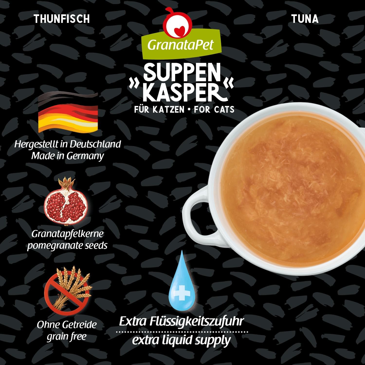 GranataPet Suppenkasper Multipack 6 Sorten 12x70ml Katzen-Suppe verschiedene Sor
