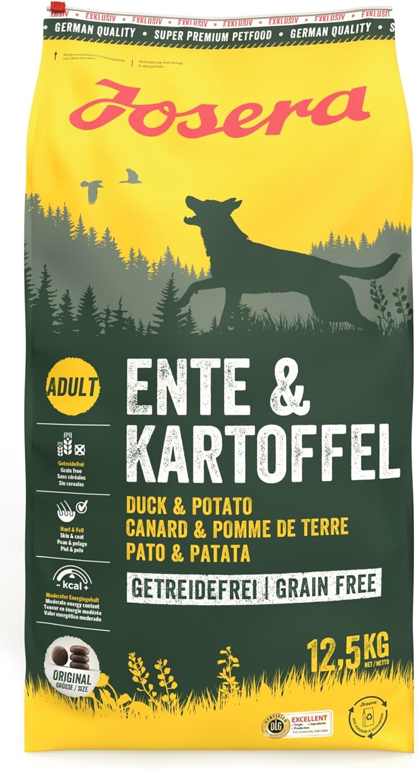 Josera Ente und Kartoffel Hundefutter 12,5kg getreidefreies Trockenfutter