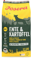 Josera Ente und Kartoffel Hundefutter 12,5kg getreidefreies Trockenfutter