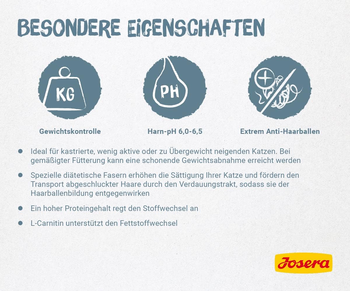 JOSERA Leger Katzenfutter Gefluegel fettarm proteinreich weizenfrei