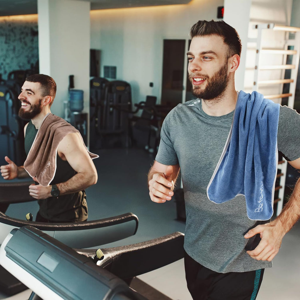 Hopton 4 Stueck Fitness Handtuch, Sporthandtuch Fitnessstudio, Schnelltrocknend G