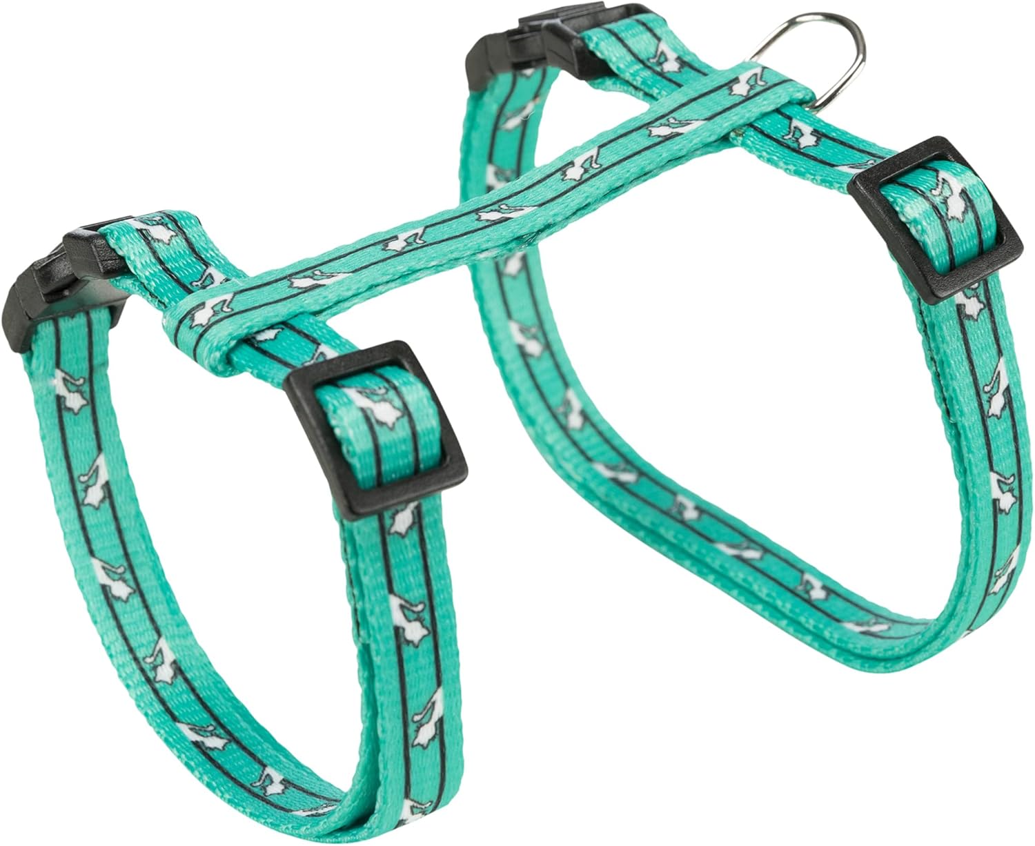 Trixie Katzengeschirr verstellbar 27-45 cm mit 1,2 m Leine Farben Mix