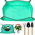 VEGCOO Pflanzmatte 100 x 100 cm wasserdichte Umtopfmatte mit Bodenlockerungswerk