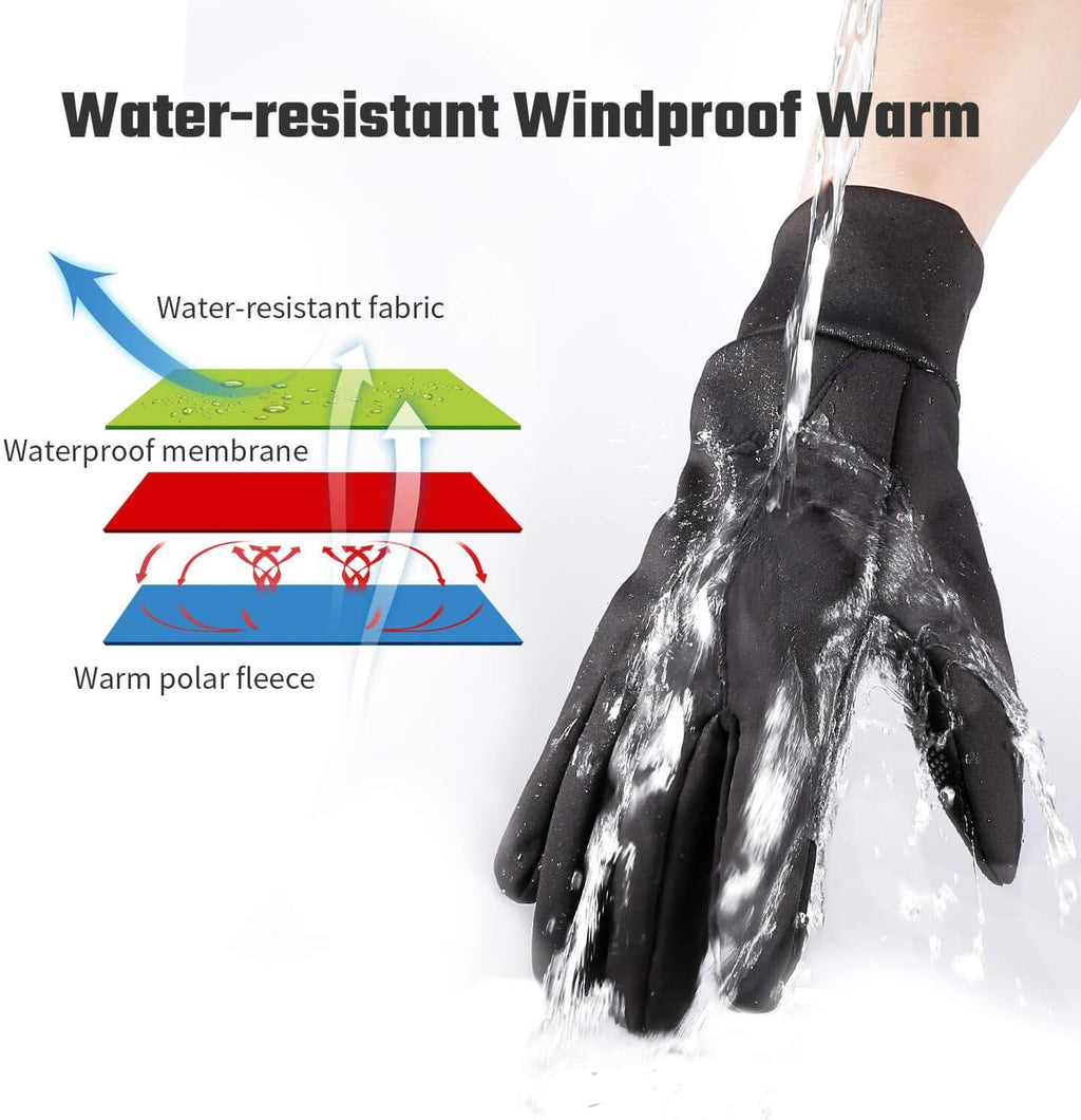 Thermo Winterhandschuhe Herren Damen Touchscreen Fahrrad Laufhandschuh