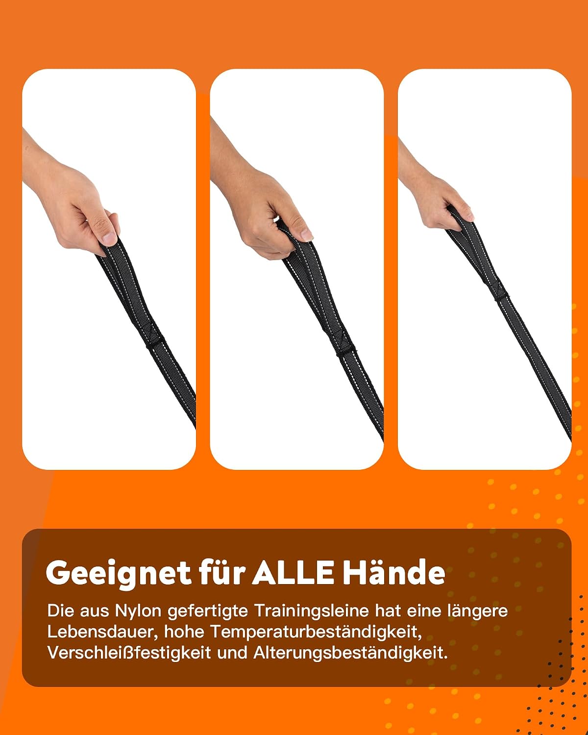 Toozey Hundeschleppleine wasserdicht 5m-20m Handschlaufe Karabiner Neon Gelb