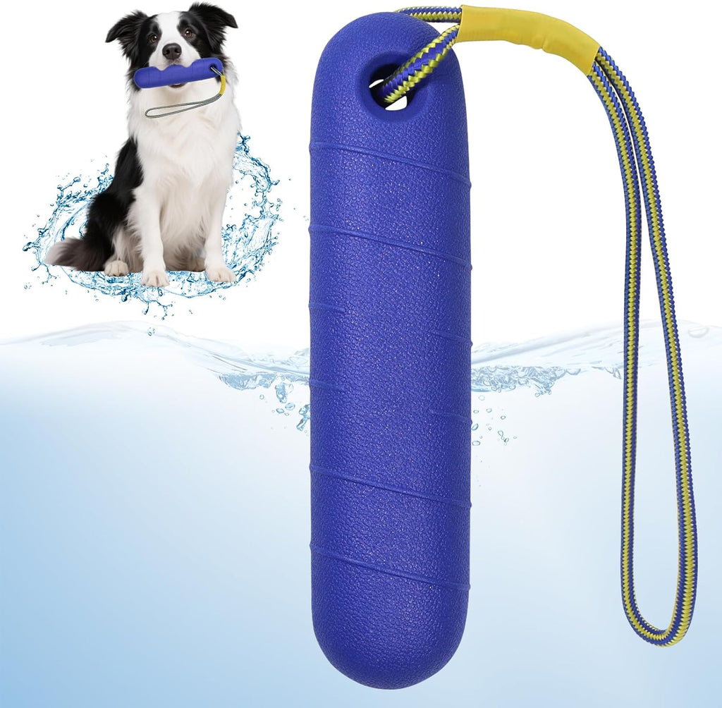Wasserspielzeug Hund 22 cm mit Nylonseil fuer mittelgrosse und grosse Hunde Gelb