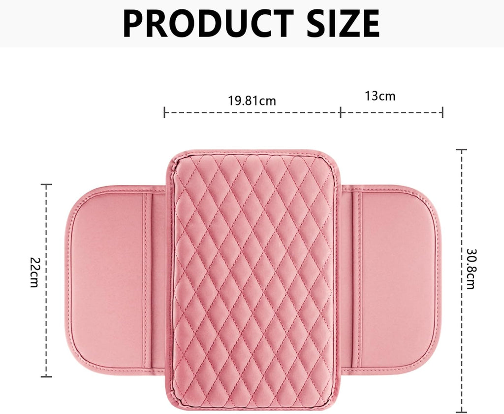 Armlehnenschoner Mittelkonsole Leder Organizer Tasche Schwarz