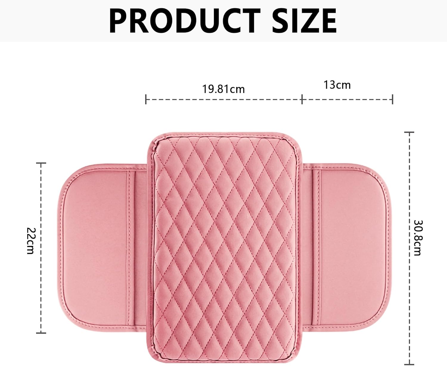 Armlehnenschoner Mittelkonsole Leder Organizer Tasche Schwarz