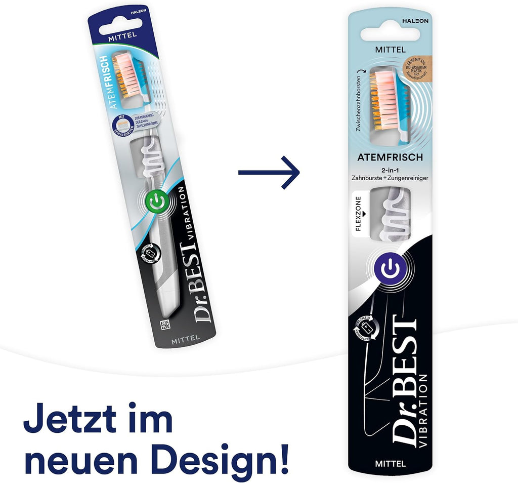 Dr. Best Vibration Zahnbuerste mittel 1 Stueck Atemfrisch