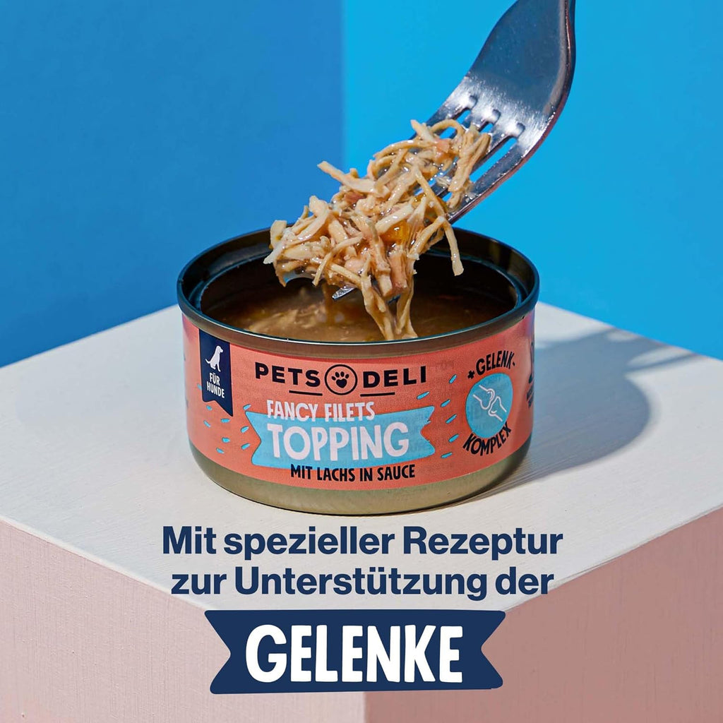 Pets Deli Fancy Filets Hunde Futter-Topping Rind in Sauce 12x70 g verschiedene S