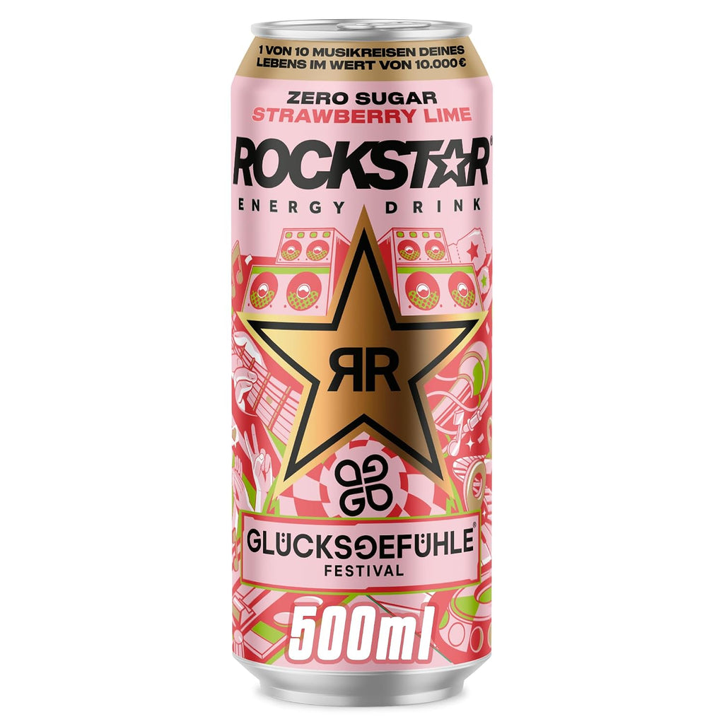 Rockstar Energy Drink Strawberry Lime 12 x zuckerfrei