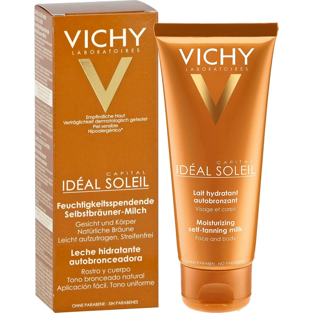 Vichy Ideal Soleil Selbstbraeuner Milch Gesicht und Koerper 100 ml Sheabutter