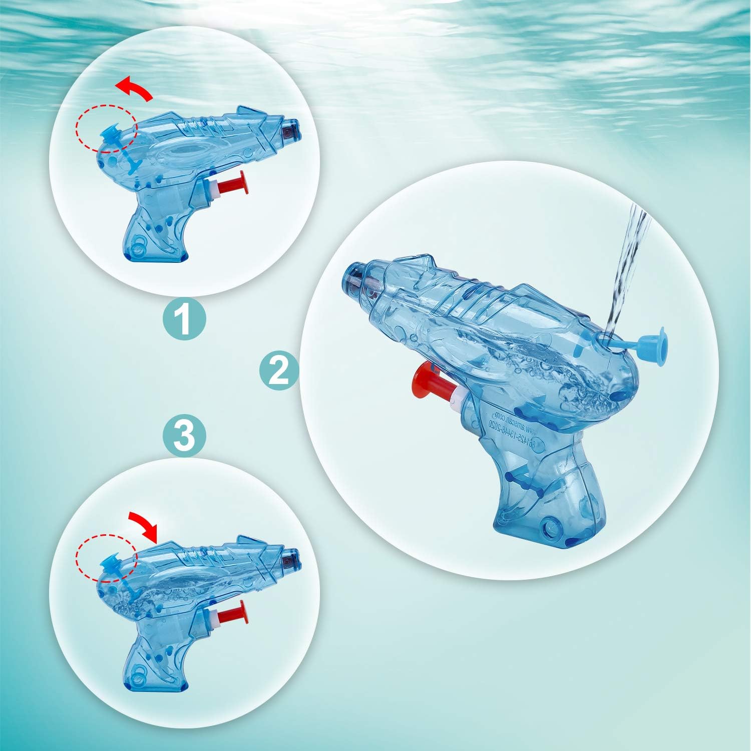 12x Wasserspritze Wasserpistole klein Kinder Sommer Spielzeug Garden Pool