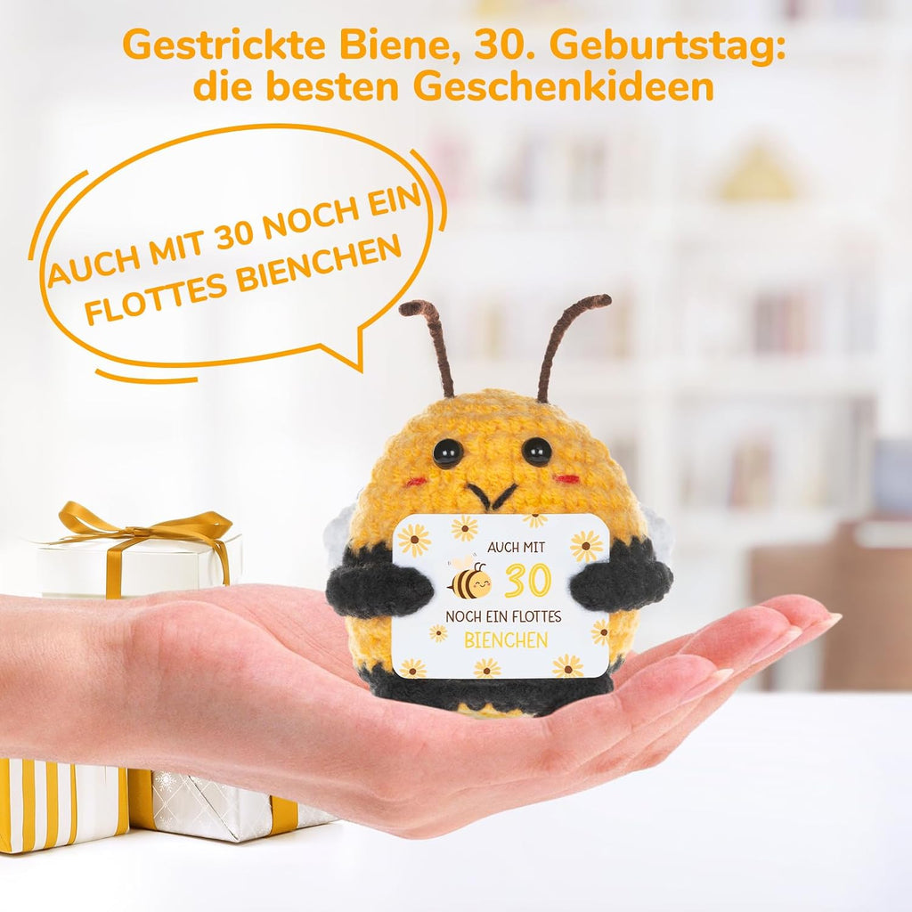 Mutter Geschenke Gluecksbringer Biene Pocket Hug positiv Stoff 1 Stueck