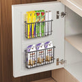 Schranktuer Organizer 2er Set selbstklebend Kueche Bad Aufbewahrungsbox
