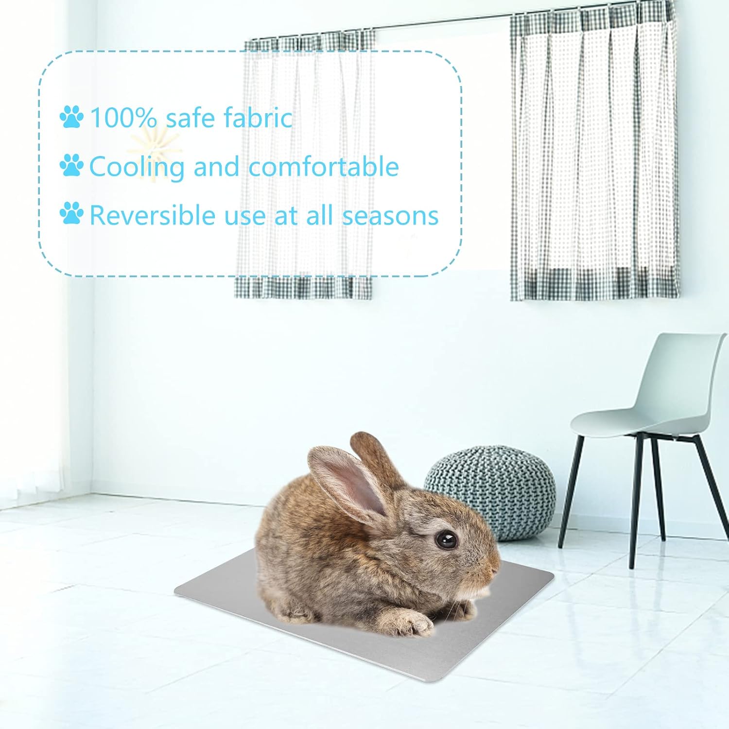 Hileyu Kuehlmatte 30x20 cm fuer Kleintiere Kaninchen Meerschweinchen Hamster Katze