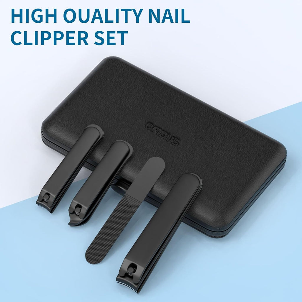 Herren Manikuere Set 8-teilig Edelstahl Reiseset Nagelknipser Pinzette