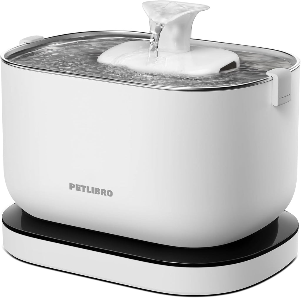 PETLIBRO Kabelloser Katzenbrunnen mit Akku 5000mAh, bewegungsmelder, leise 23dB