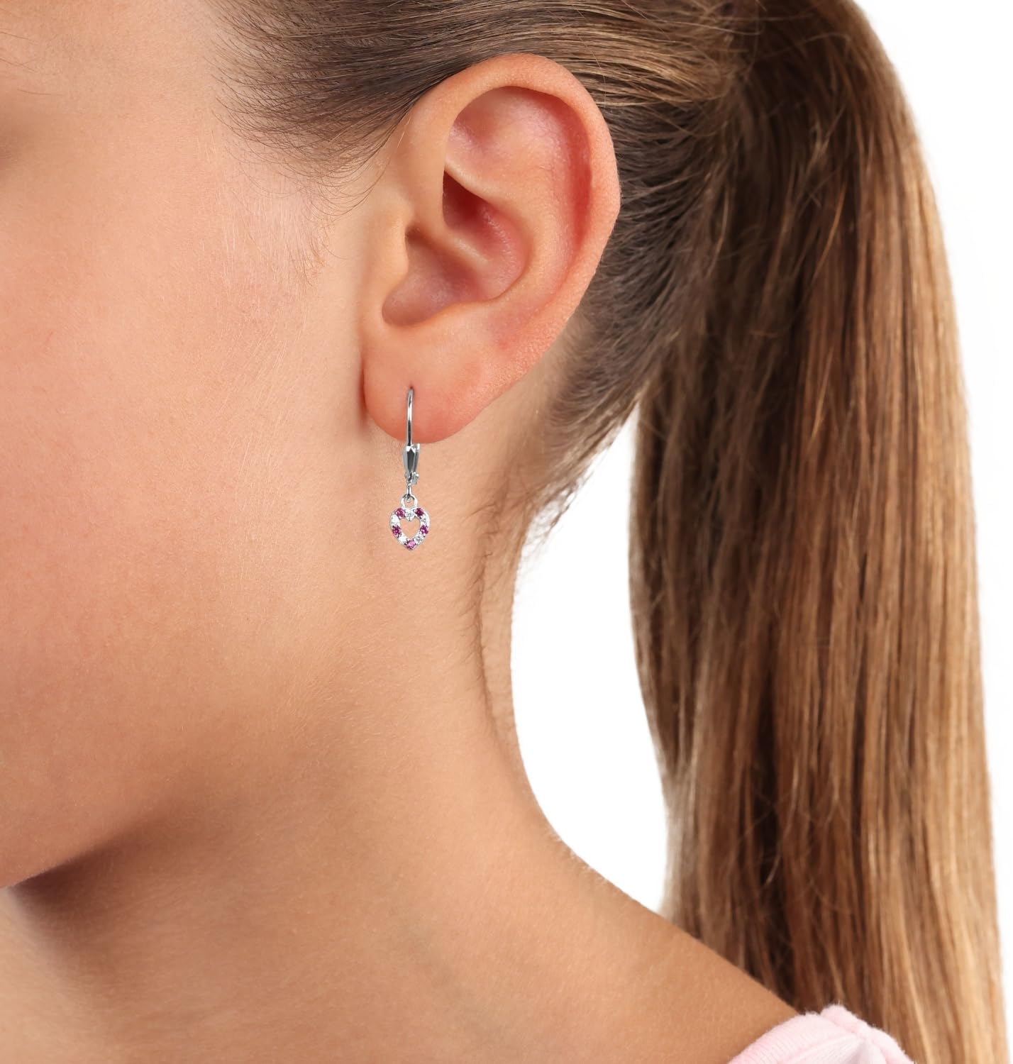 Prinzessin Lillifee Ohrhaenger 925 Sterling Silber Herz mit Zirkonia Kinder