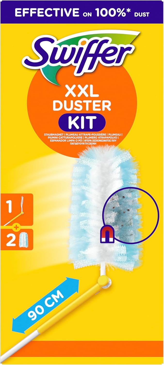 Swiffer Staubmagnet Starter Set Griff mit 13 Staubtuechern