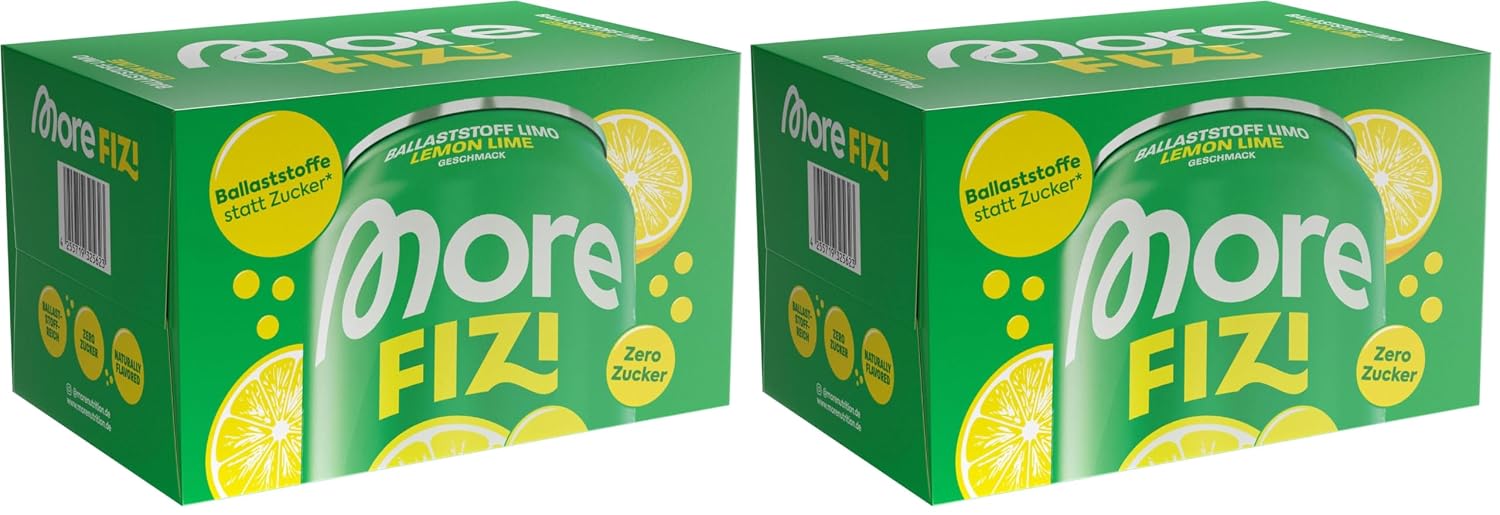 MORE Fizi White Peach Ballaststoff-Limonade Ballaststoffe 6er Pack