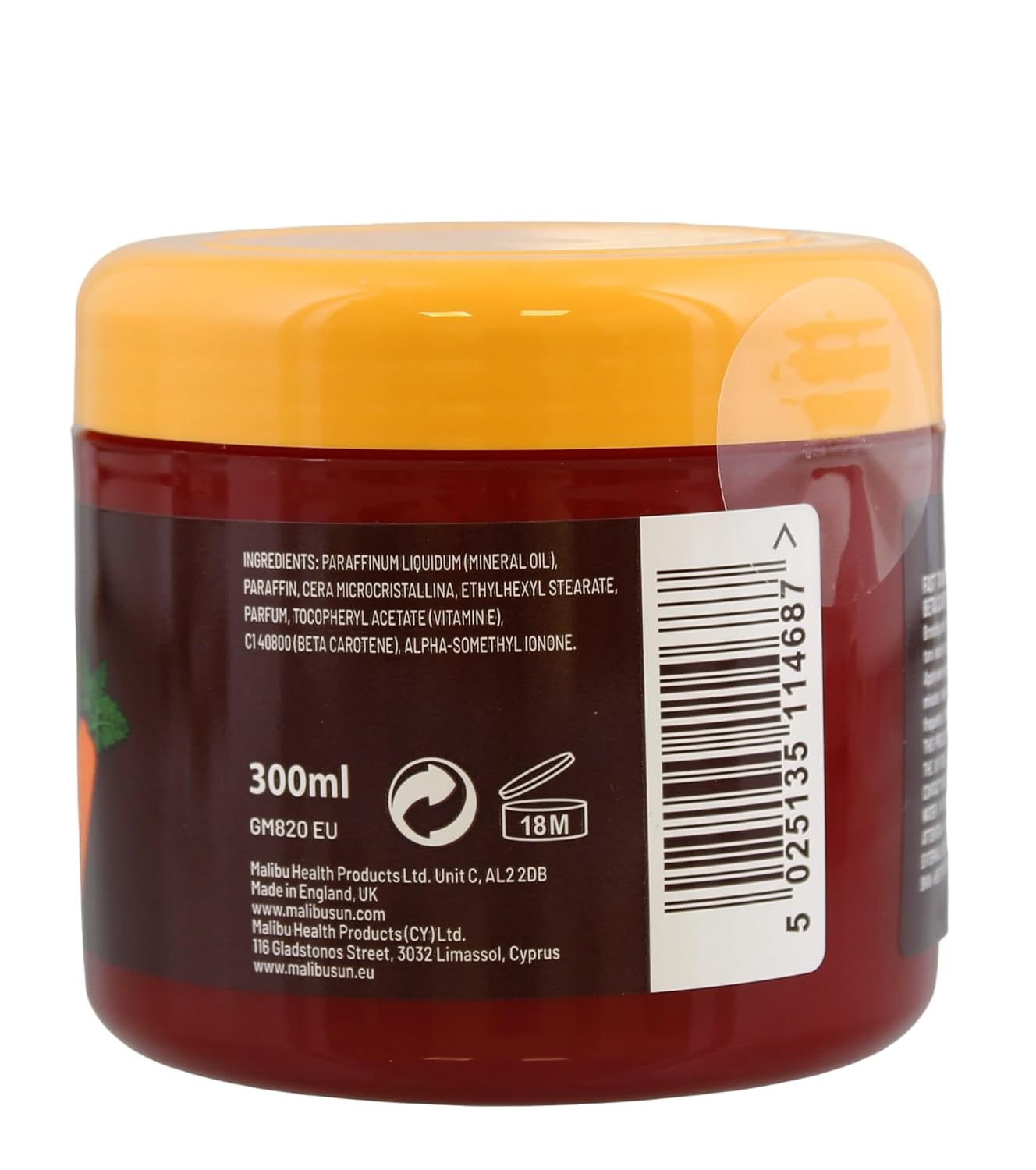 Malibu Fast Tanning Koerperbutter 300 ml mit Beta‑Carotin, wasserfest