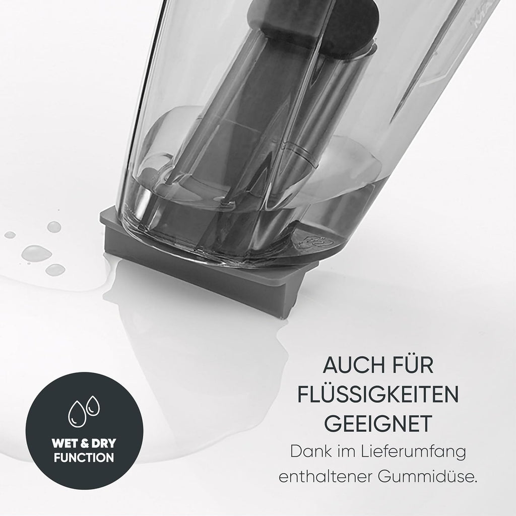 SEVERIN Akku Handstaubsauger 3‑in‑1 Nass und Trocken Weiss/Rot