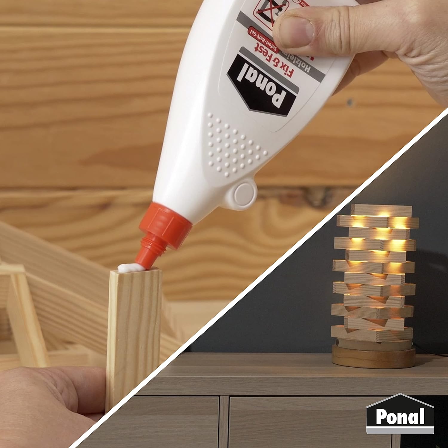 Fix & Fest Holzleim Gel transparent Holzkleber Innen