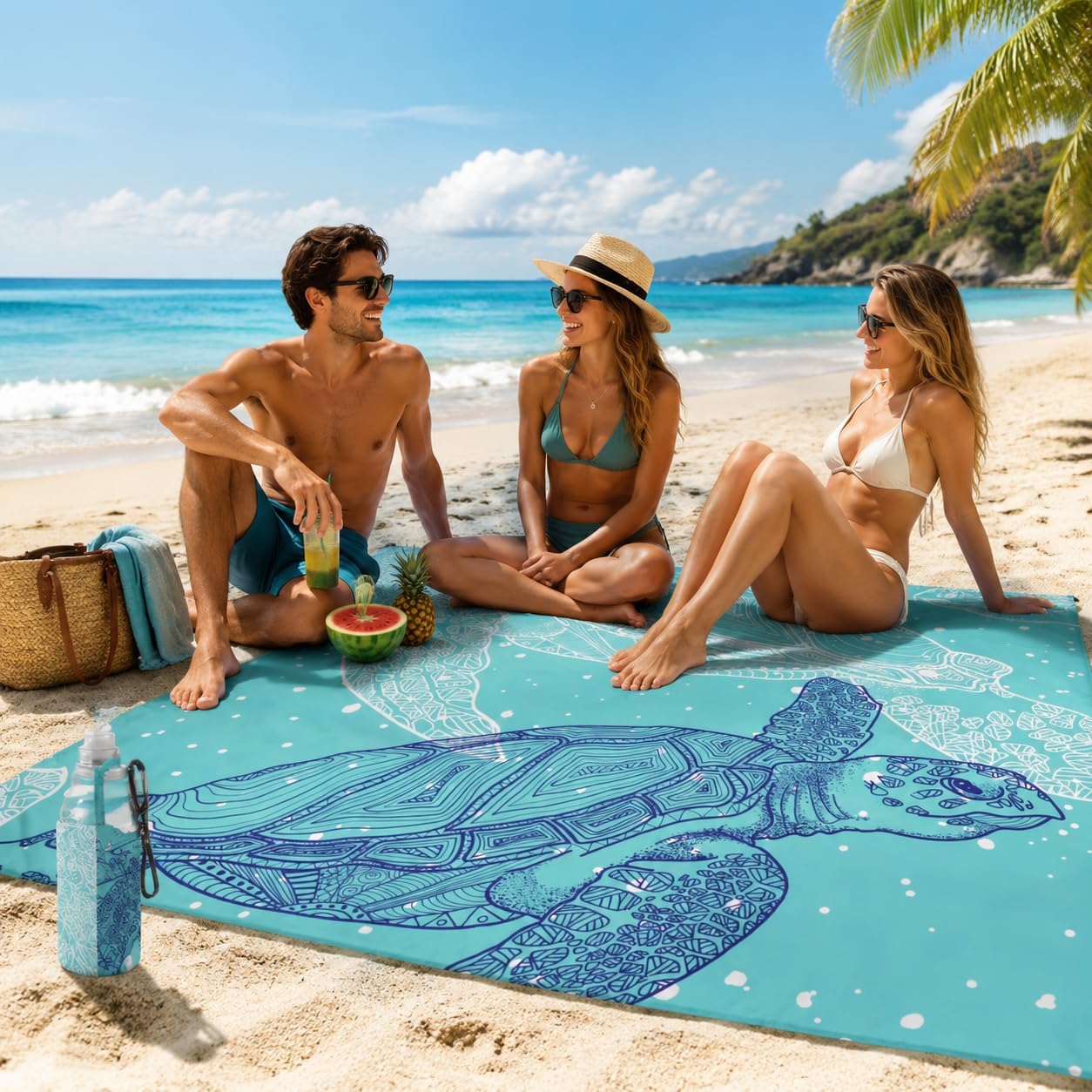 Siegvoll Stranddecke 200x140 cm sandfrei wasserdicht ultraleicht faltbar