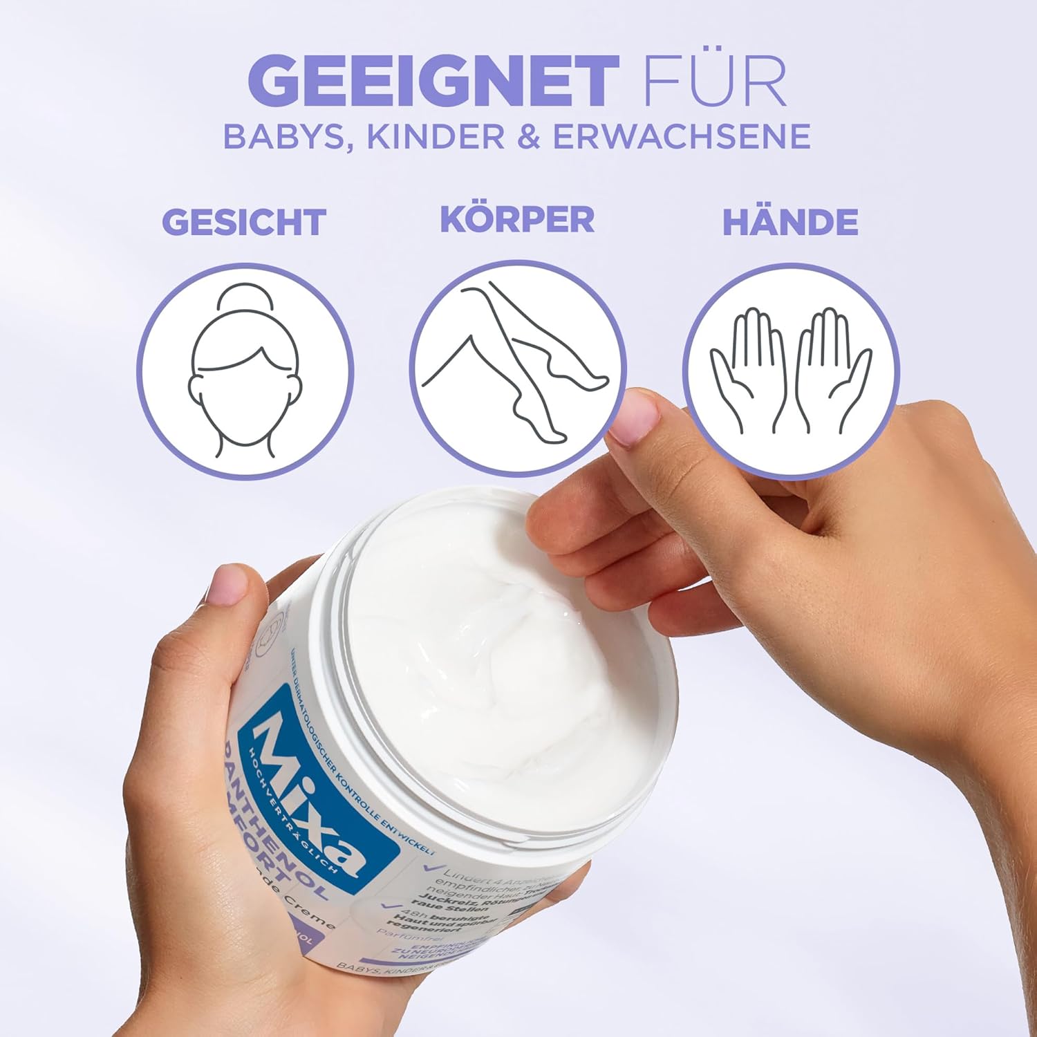 Mixa Panthenol Comfort Creme 400 ml fuer trockene, empfindliche Haut