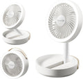 Gaiatop 17 cm Faltbarer Tischventilator 6000 mAh Akku USB leise mit Nachtlicht