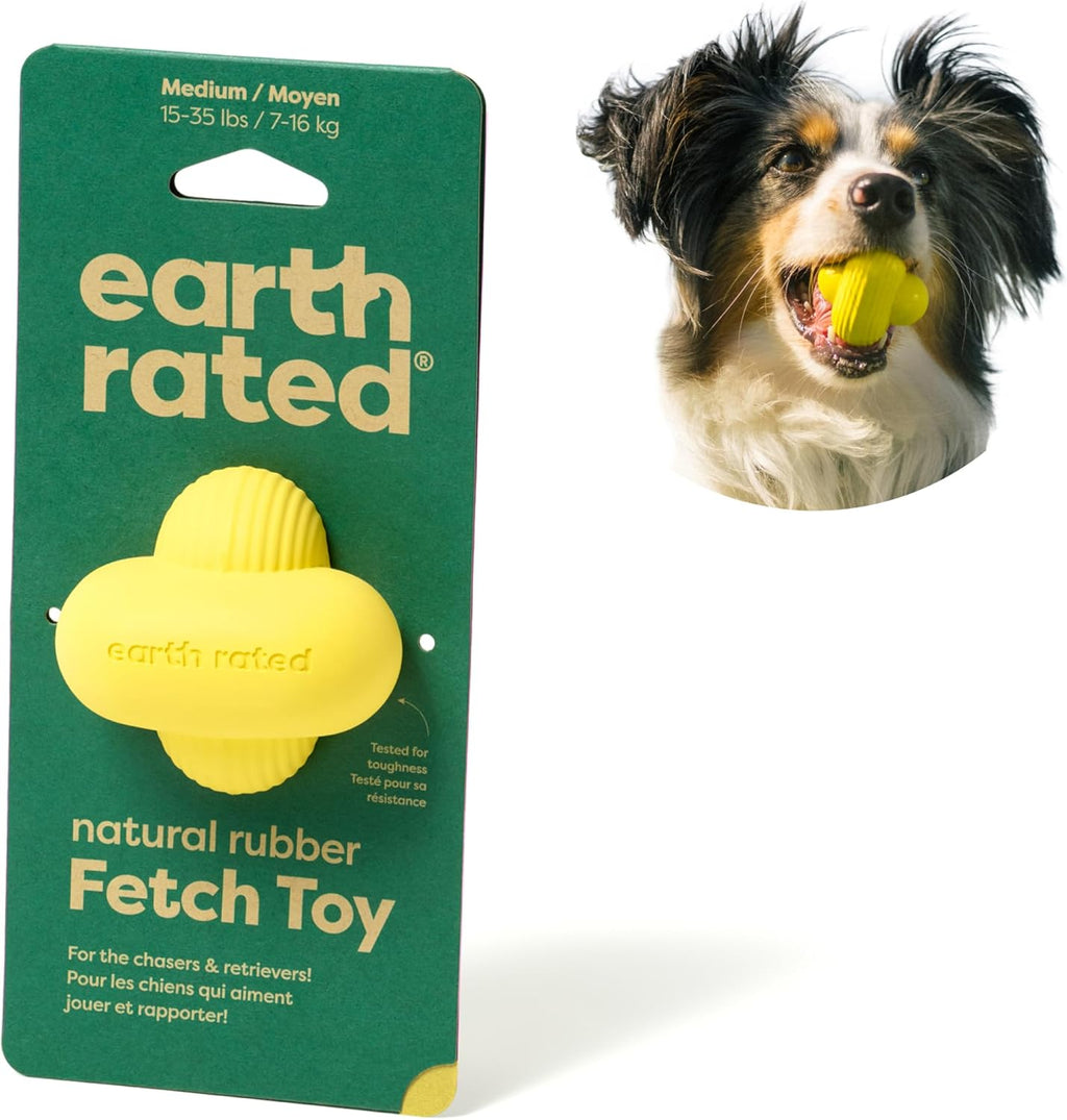 Earth Rated Hundeball S-L - Naturgummi Apportierball klein gelb verschiedene Groe