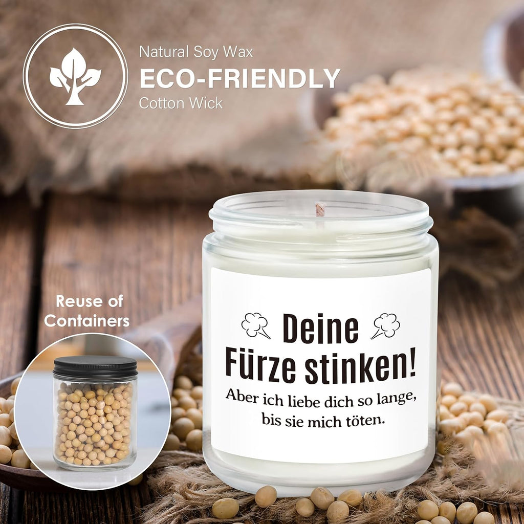 Duftkerze Ich liebe dich Geschenk fuer Partner Valentinstag Geburtstag
