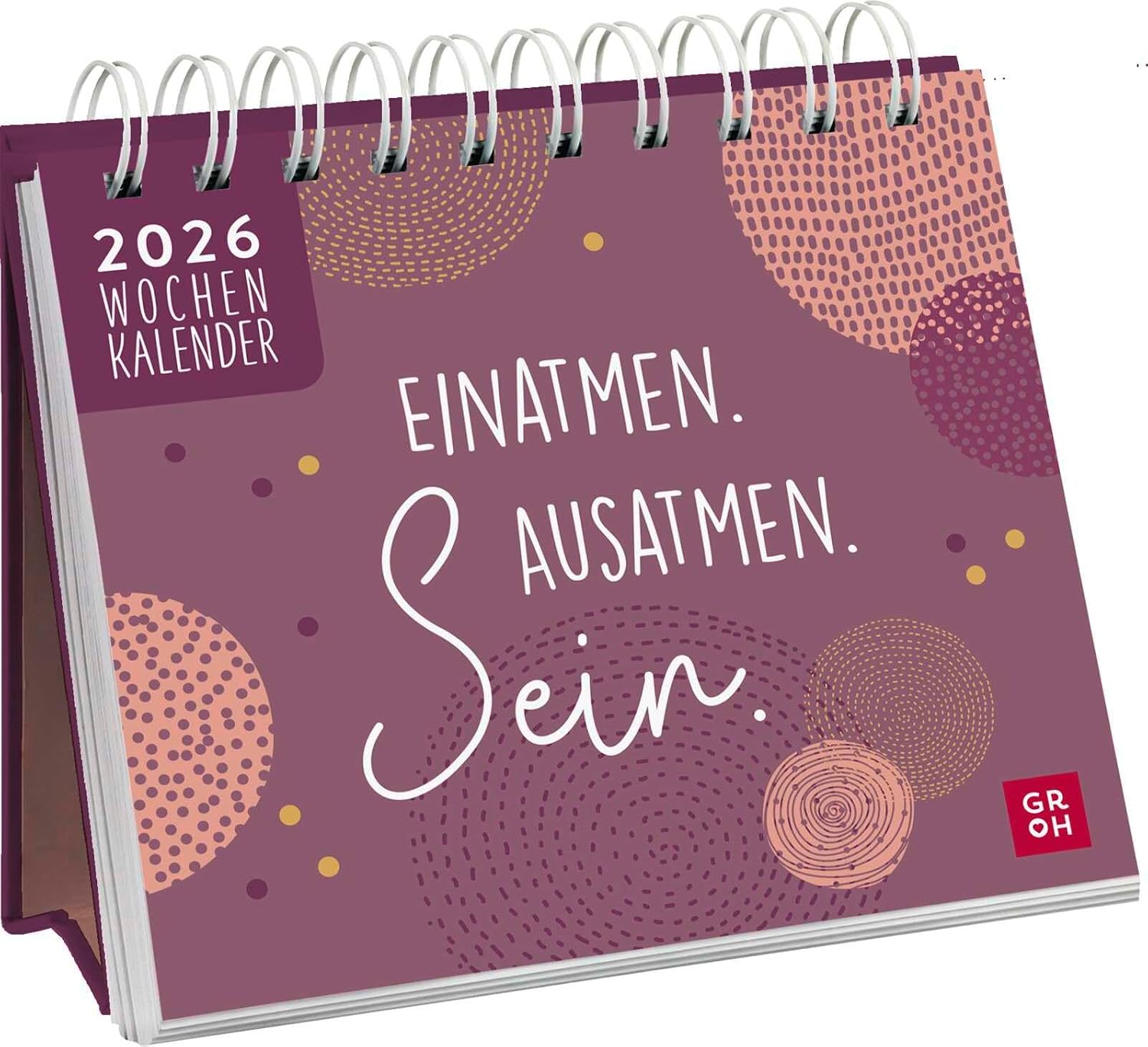 Tischkalender 2026 Wochenkalender Mini Achtsamkeit Einatmen Ausatmen Sein