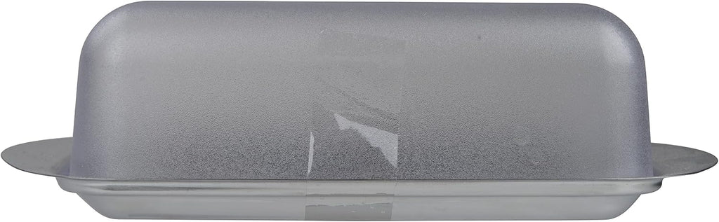 Butterdose aus Edelstahl, Butterbox Silber, 1 Stueck