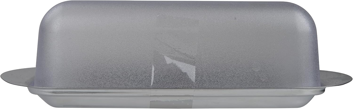 Butterdose aus Edelstahl, Butterbox Silber, 1 Stueck