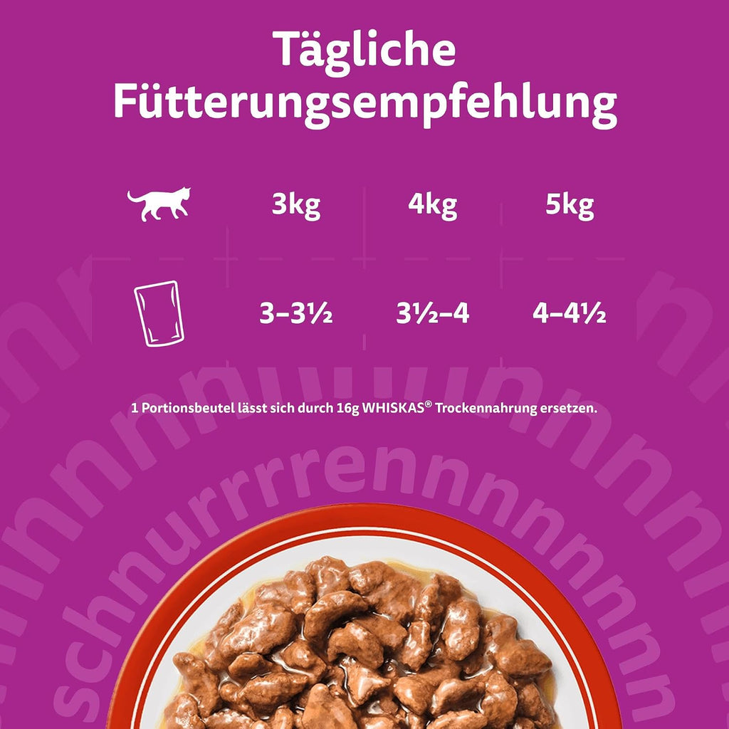 Katzenfutter WHISKAS Nassfutter in Sauce 7,14kg verschiedene Sorten
