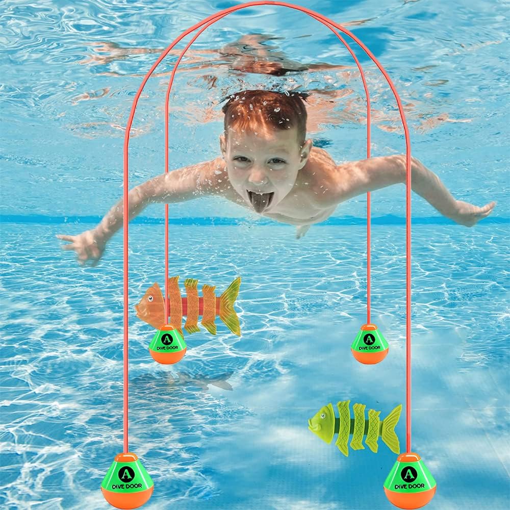 2x Tauchringe Kinder 2,5m Pool Spielzeug Tauchspiel Wasserspielzeug ab 5 Jahren