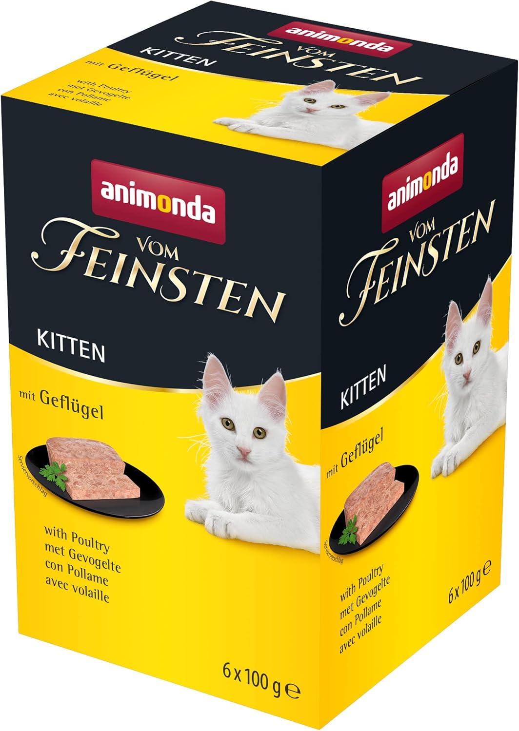 animonda Vom Feinsten Adult Gefluegel+Kalb Katzenfutter 32x100g, verschiedene Sor