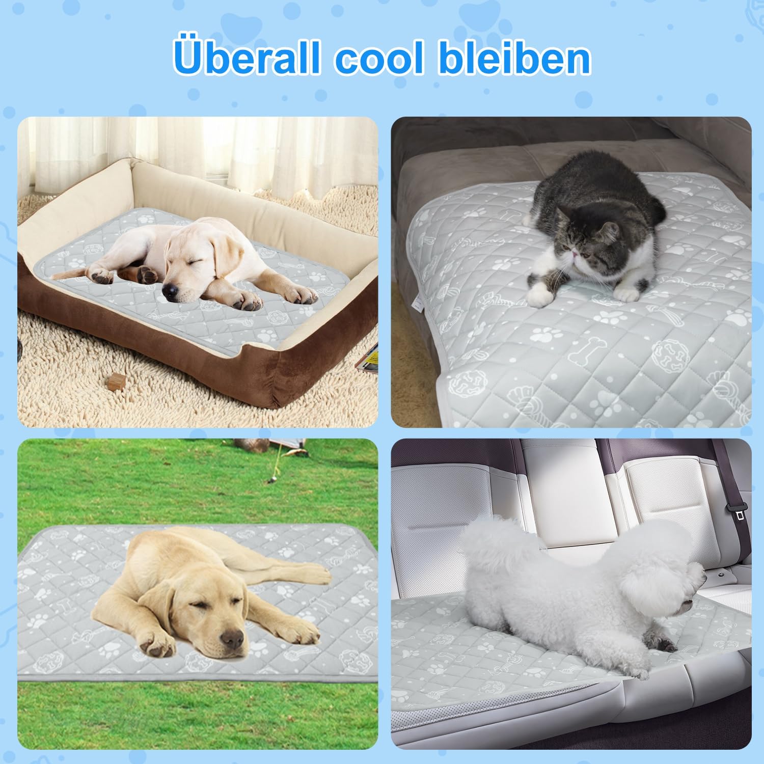 MH MYLUNE HOME Kühlmatte für Hunde Katze 50cm-80cm selbstkühlend rutschfest