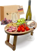 Decozy Life Weintisch aus Akazienholz klappbar - Weinbar, Strand- und Picknickti