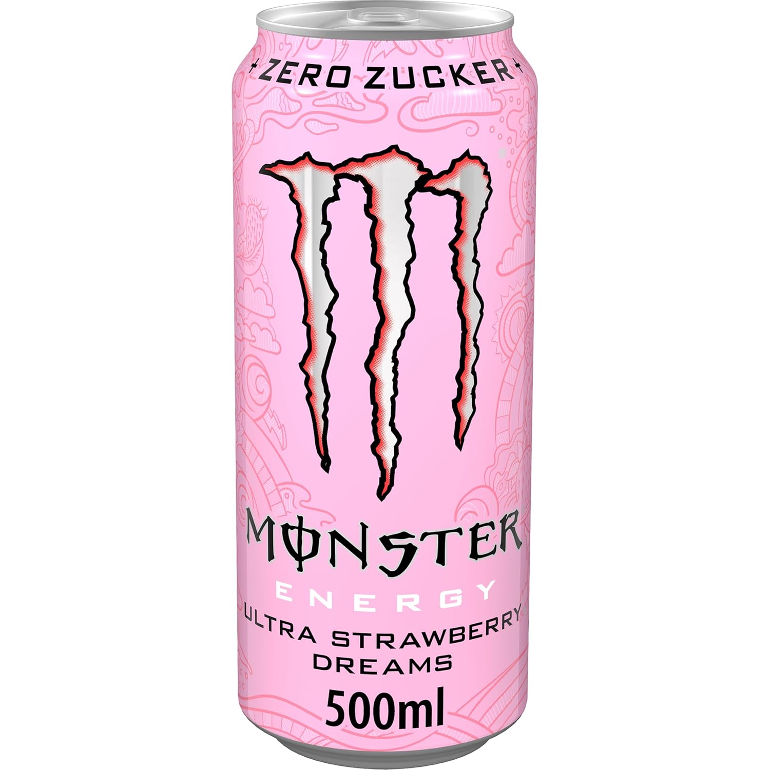 Monster Energy Ultra Strawberry Dreams - koffeinhaltiger Energy-Drink mit suesslic