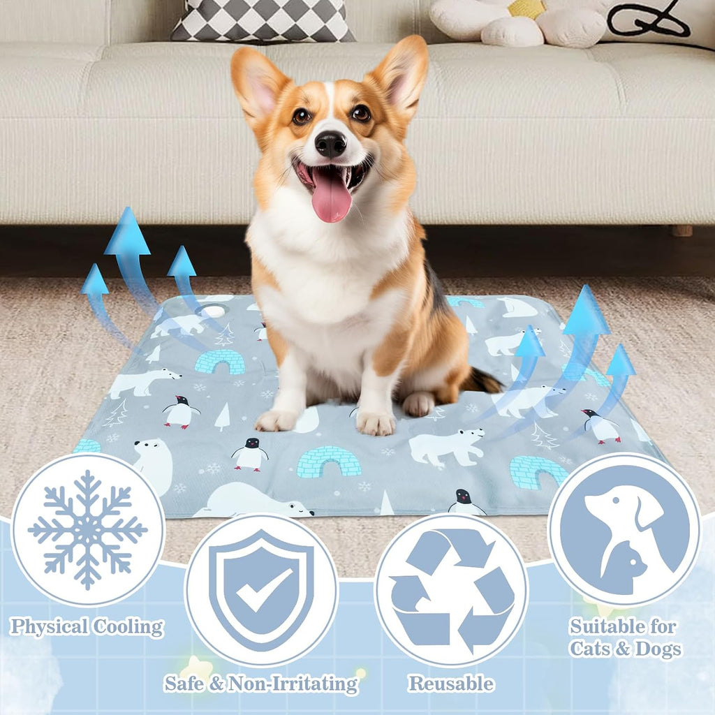 Selbstkuehlende Kuehlmatte 1cm fuer Hunde Katzen wasserdicht wiederverwendbar