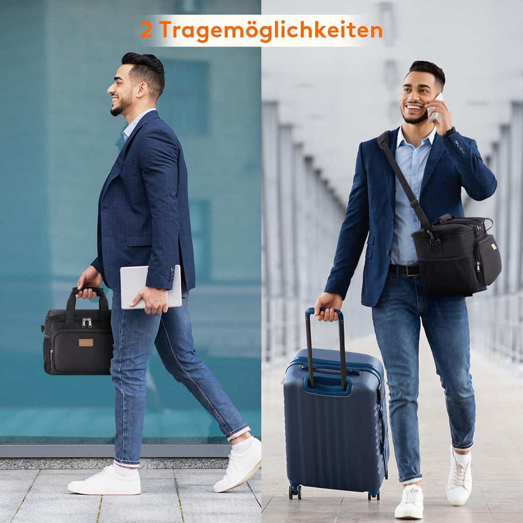 Lifewit Kuehltasche faltbar Isolierte Thermotasche Umhaengetasche Grau